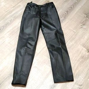 Vintage Erez leather black classic pants size 8